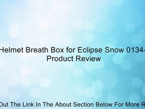 Z1R Helmet Breath Box for Eclipse Snow 0134-0295 Review