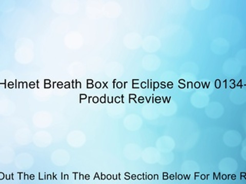 Z1R Helmet Breath Box for Eclipse Snow 0134-0295 Review