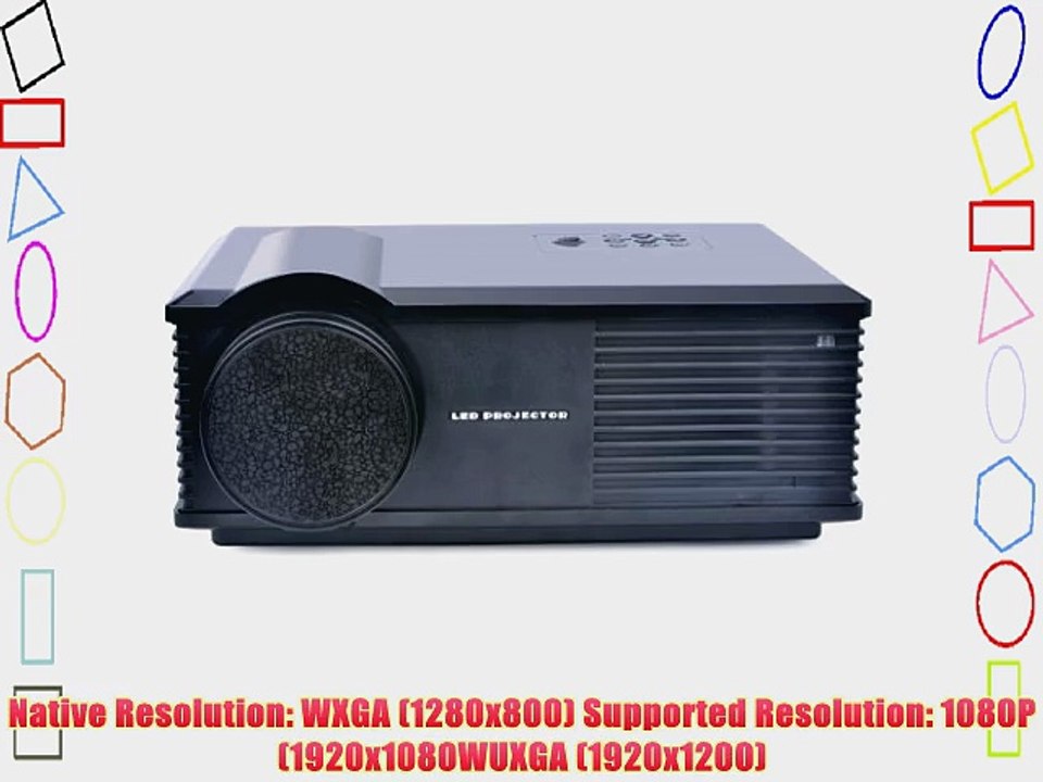 LightInTheBox WXGA 3200 Lumens LCD Projector with HDMI Input TV Tuner (PH580 )Home Video Movie