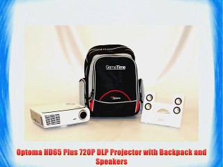 Optoma HD65 Plus 720P DLP Projector with Backpack and Speakers