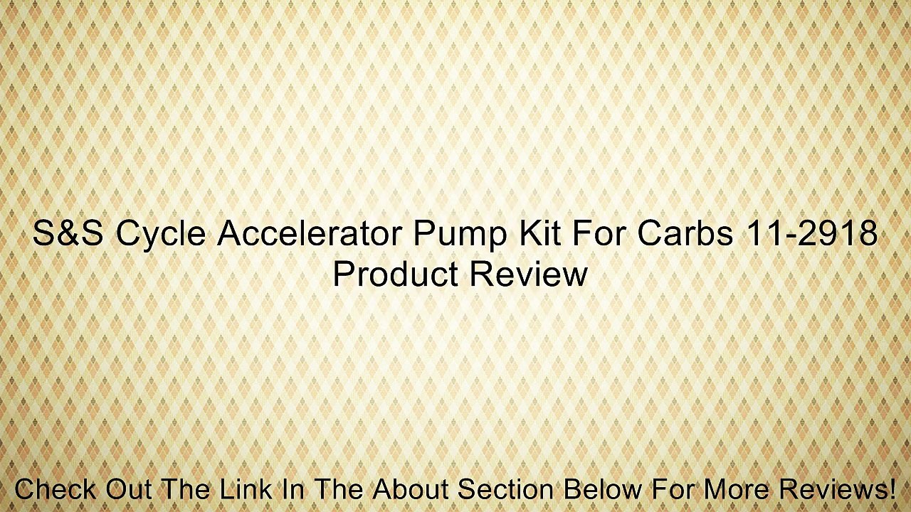 S&S Cycle Accelerator Pump Kit For Carbs 11-2918 Review