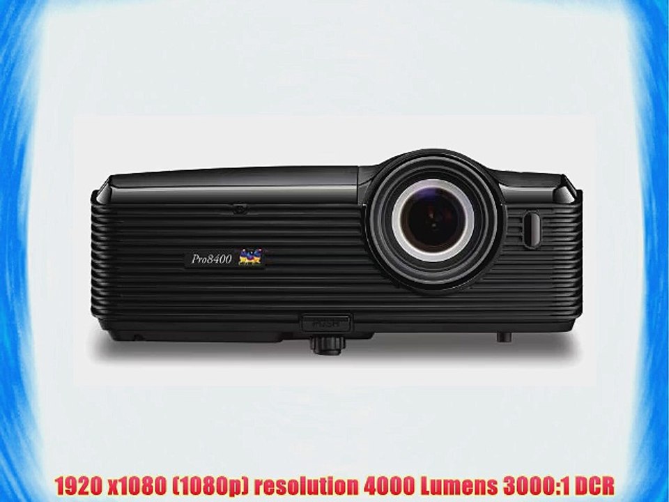 ViewSonic PRO8400 1080p DLP Installation Projector - 4000 Lumens 3000:1 DCR Dual HDMI 20W Speakers