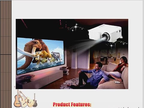 Happyhomestation Mini Multimedia HD LCD Image System Home LED Digital Projector 60 Cinema Theater