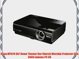 Benq MP670 DLP Home Theater Bar Church Worship Projector XGA 3000 Lumens PC 3D