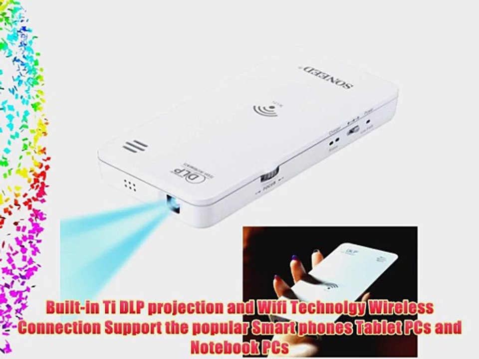 New Arrival Portable Mini HD Wireless WiFi DLP Projector for iPhone Android Phone Laptop PC