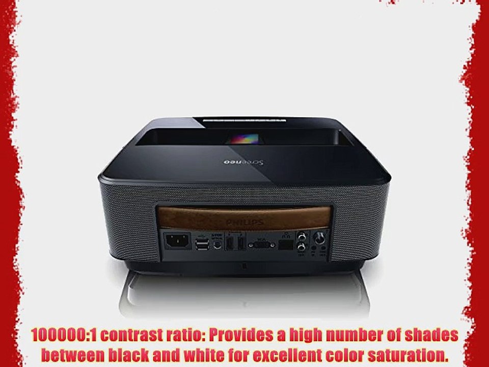 Philips HDP1590/F7 Screeneo Smart LED Home Theater Ultra Short Throw Wireless Projector (Black)