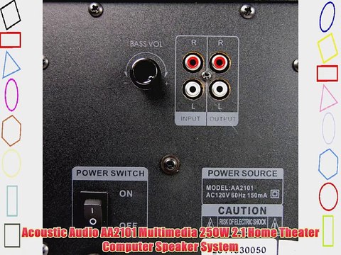 Acoustic Audio AA2101 Multimedia 250W 2.1 Home Theater Computer Speaker System