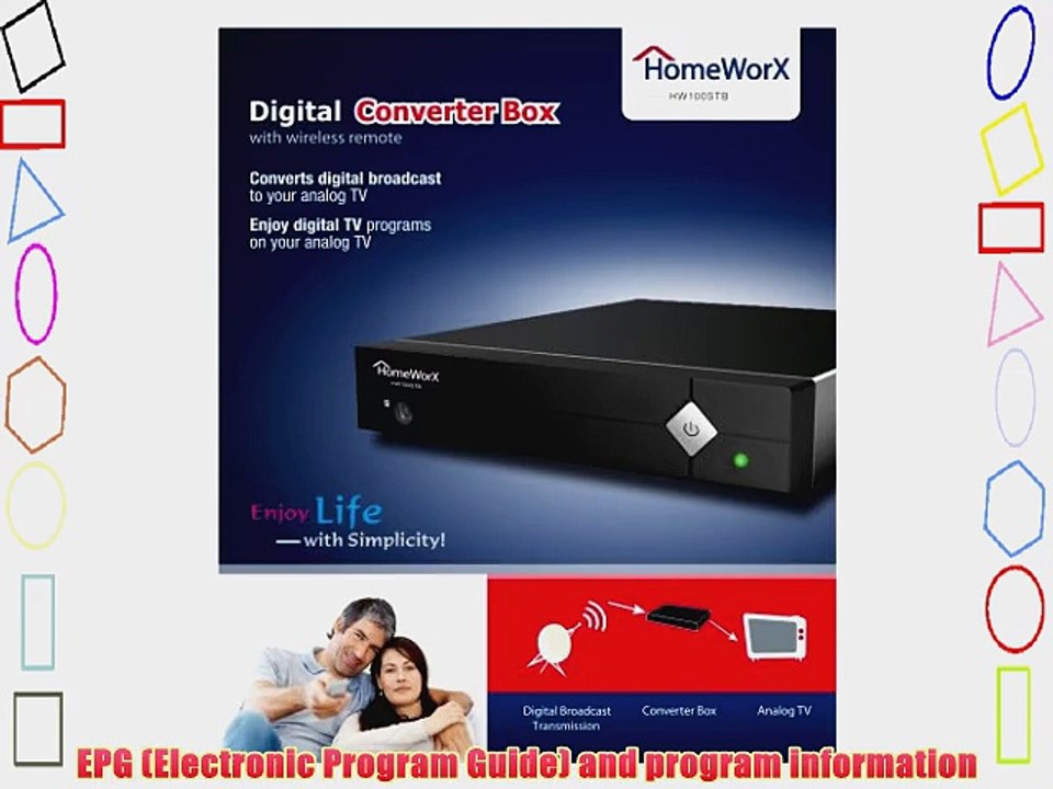 Homeworx HW100STB ATSC Digital Converter Box with Analog Pass Through