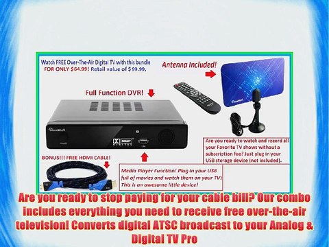 Mediasonic HW150PVR HomeWorx HDTV Digital Converter Box with HDMI Recording Function and USB