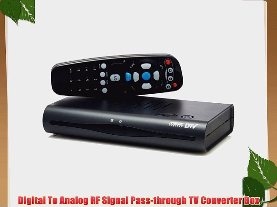 Digital To Analog RF Signal Pass-through TV Converter Box