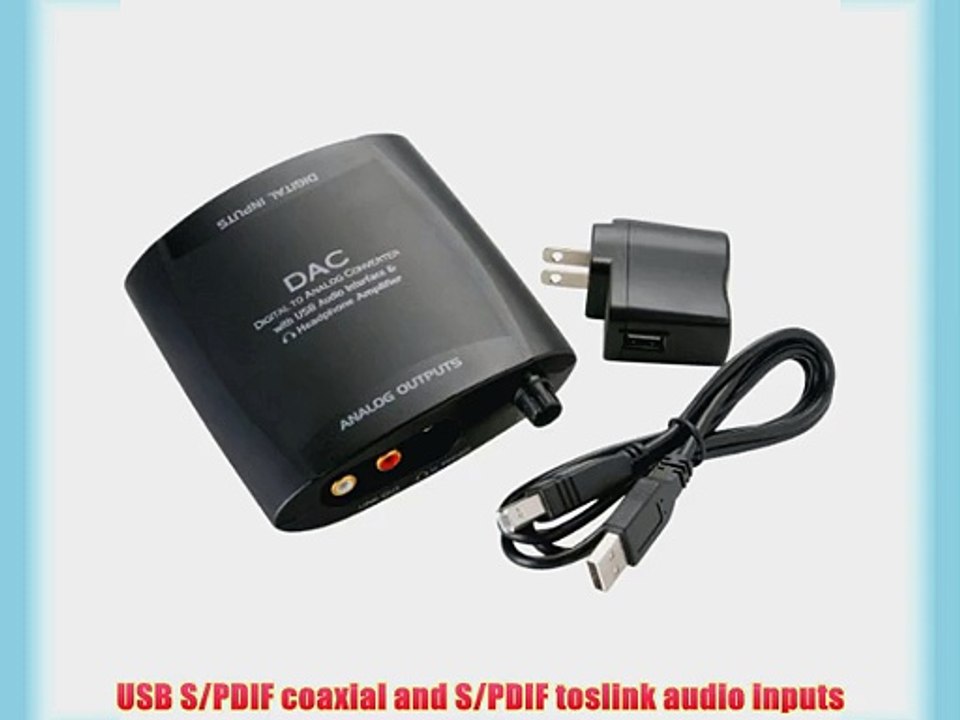 Digital to Analog Audio Converter Optical / Coaxial / USB
