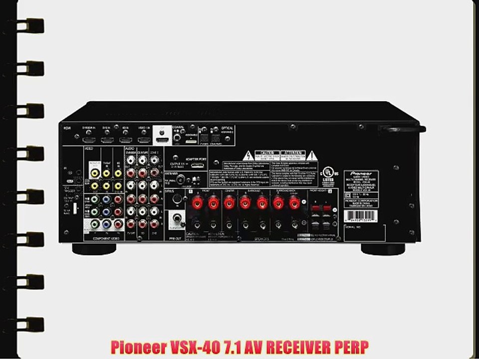 Pioneer VSX-40 7.1 AV RECEIVER PERP