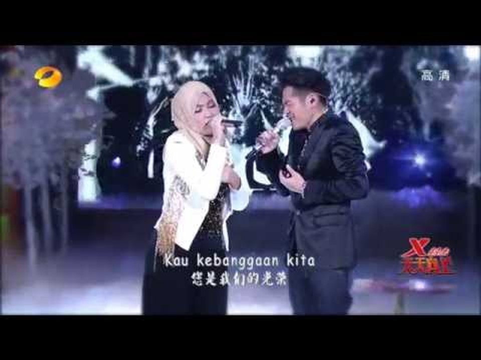 天天向上-茜拉挑战多国语言串烧《let it go》 高音天王曹格泪流现场-Part1【湖南卫...
