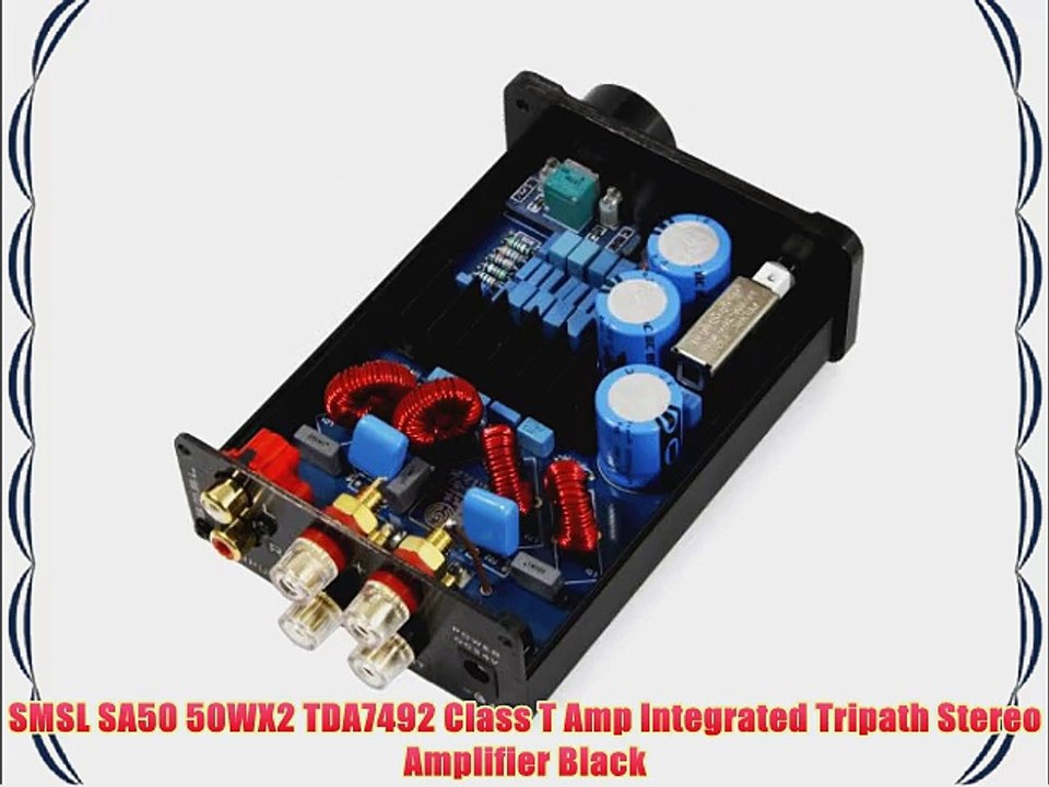 SMSL SA50 50WX2 TDA7492 Class T Amp Integrated Tripath Stereo Amplifier Black