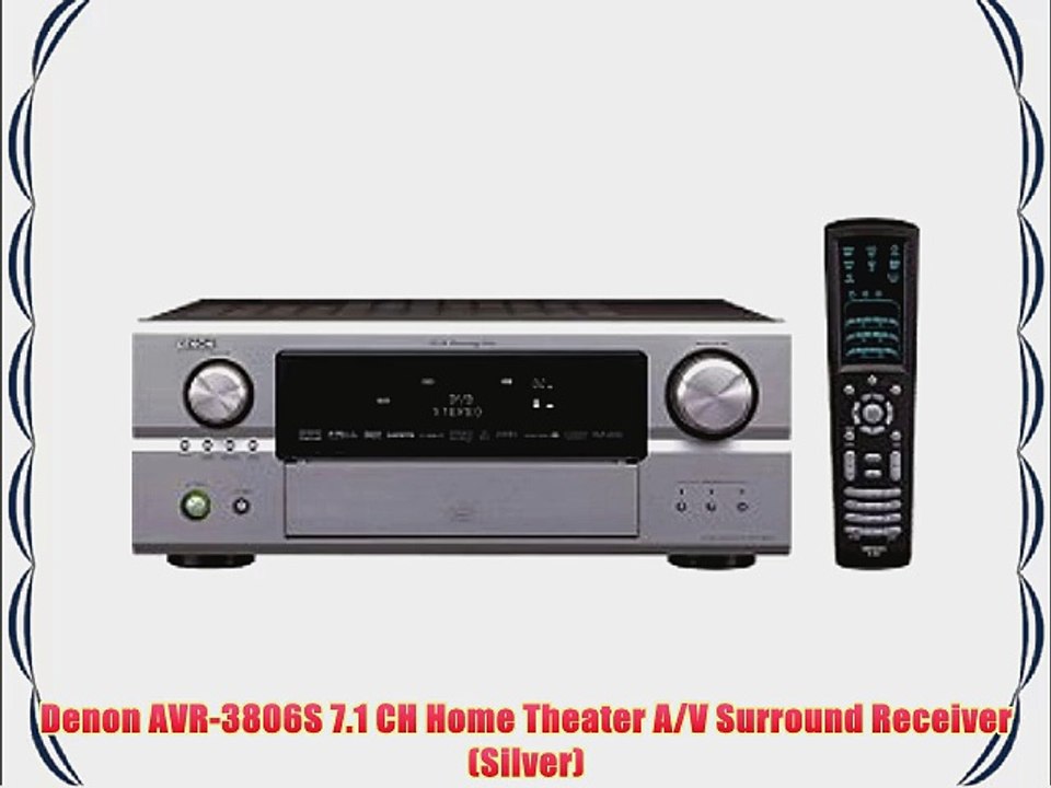 Denon AVR-3806S 7.1 CH Home Theater A/V Surround Receiver (Silver)