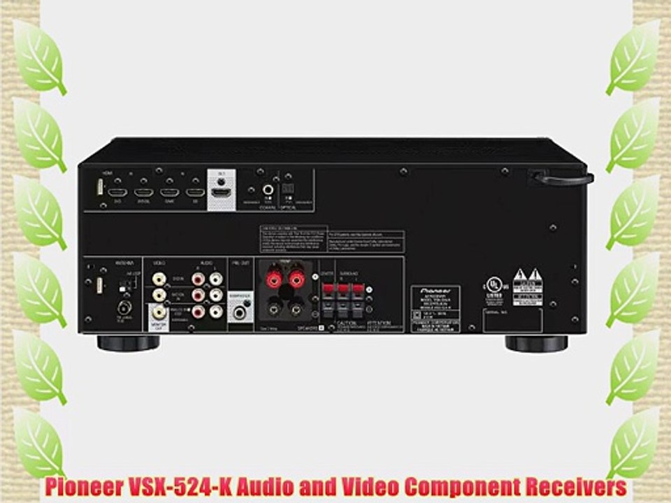 Pioneer VSX-524-K Audio and Video Component Receivers