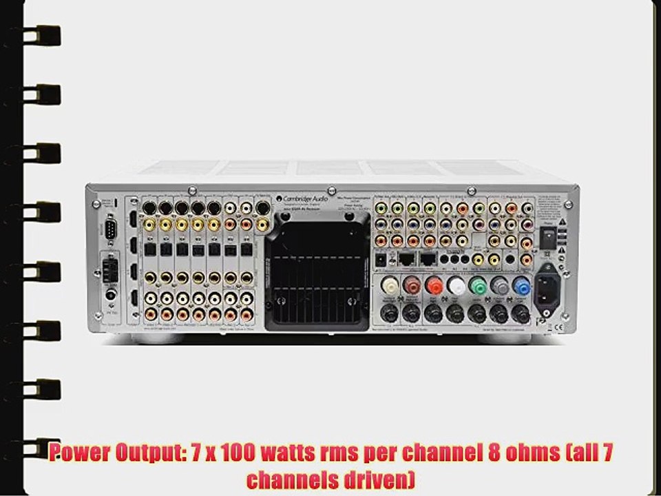 Cambridge Audio Azur 650R 7.1 HDMI 1.3c 3D A/V Receiver Silver
