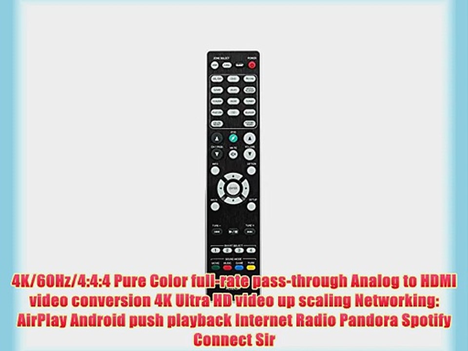 Marantz NR1605 7.1 Slim Line 4K Ultra HD A/V Receiver with Wi-Fi and Bluetooth