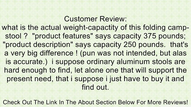 Blantex LB-1 Folding Camping Stool Review