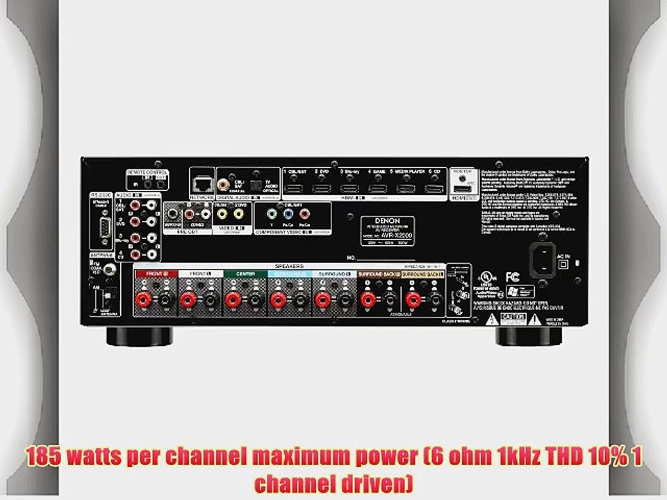 Denon AVR-X2000 7.1 Channel Integrated Network AV Receiver with AirPlay (Discontinued by Manufacturer)