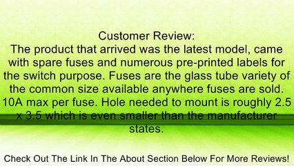 Sea Dog 422010-1  Aluminum Vertical 4-Switch Panel Review