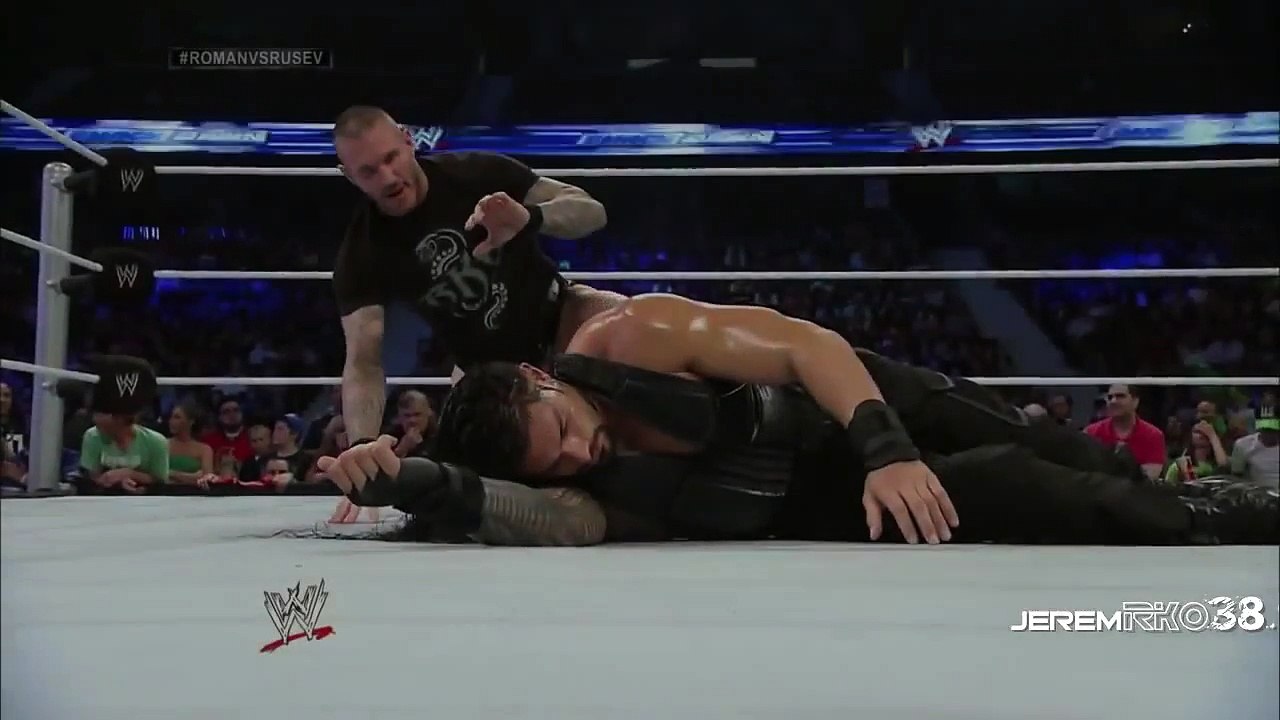 Randy Orton RKO on Roman Reigns - Smackdown - July 11, 2014