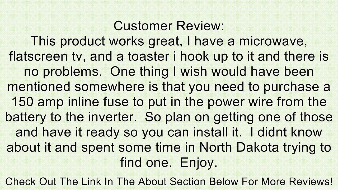 Cobra CPI 1575 1500 Watt 12 Volt DC to 120 Volt AC Power Inverter Review