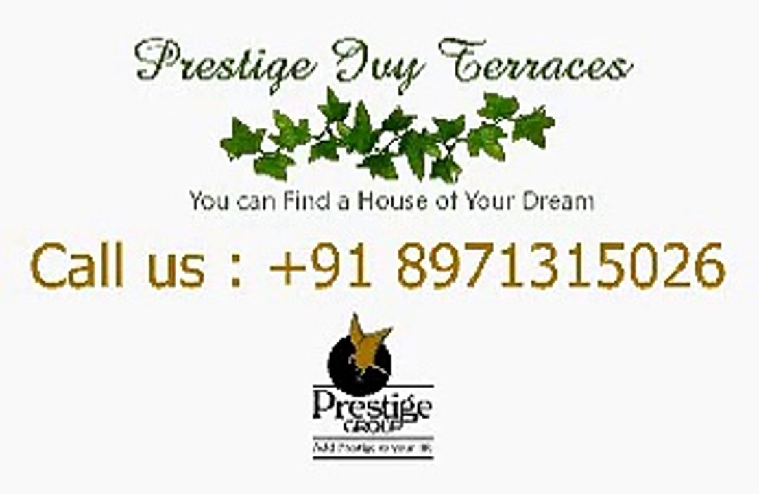 Prestige Ivy Terraces, Bangalore - 8971315026