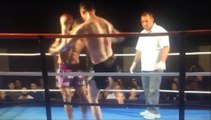 Muay Thai Fighter Delivers A Vicious Spinning Kick and opponent gets Knock Out!