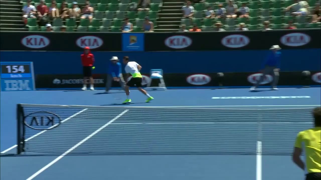Ball boy nut shot during Australian Open 2015