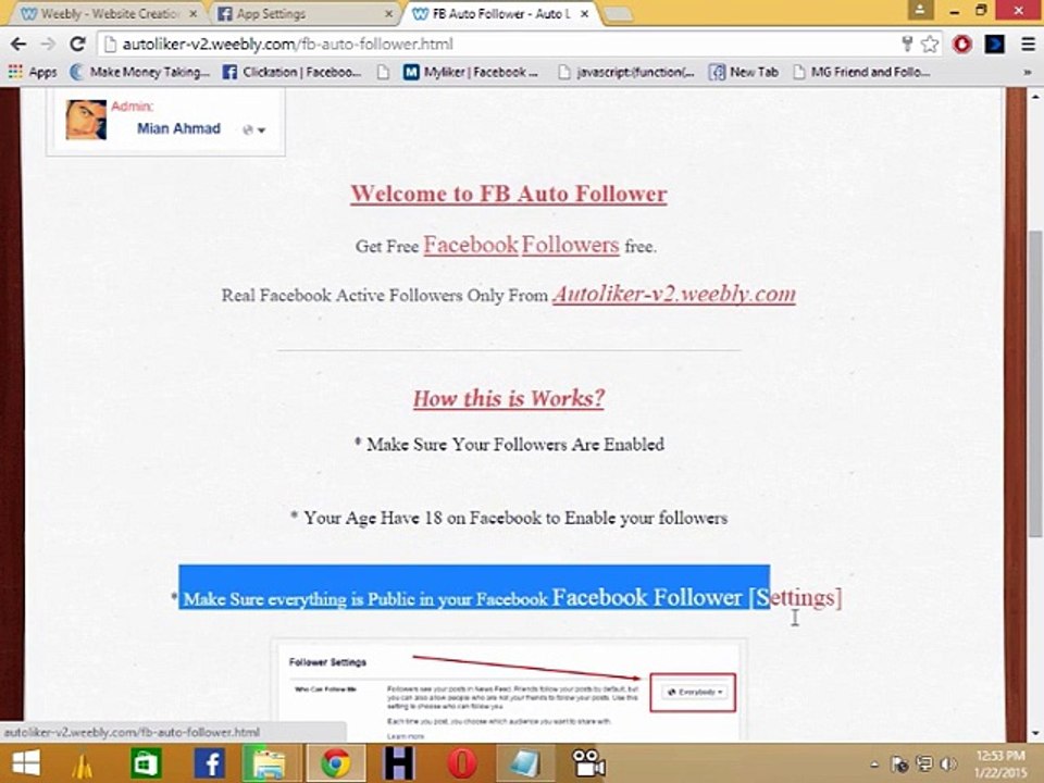 Facebook Auto Follower Video Tutorial