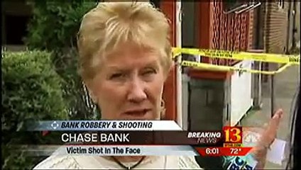 600 PM Person shot in face as bank robbery suspect flees - Jul 2009