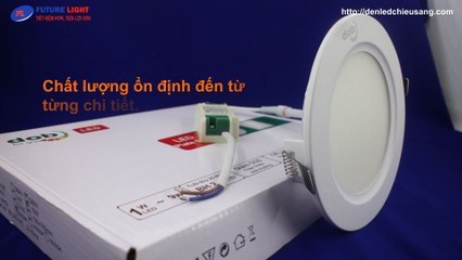 Den LED downlight DOB mat kinh meka