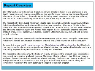 Global Aluminum Nitrate Market 2014 Size, Share, Demand, Analysis, Industry Growth, Trends, Research, Report, Opportunities and Forecast