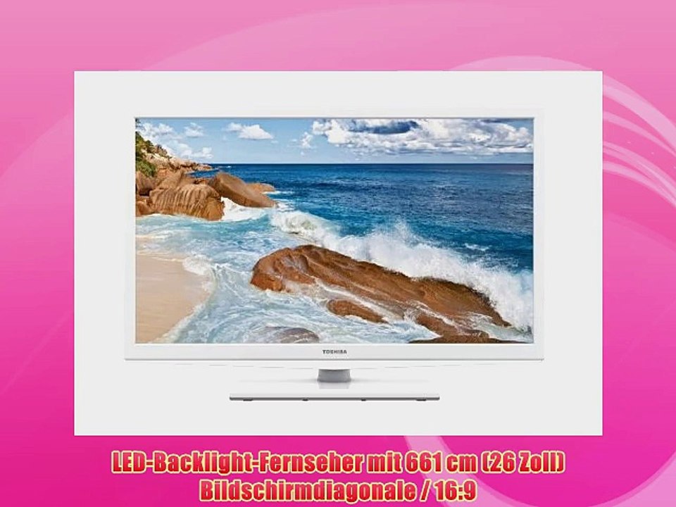 Toshiba 26EL934G 66 cm (26 Zoll) LED-Backlight-Fernseher EEK A (HD-Ready DVB-T/-C CI ) wei?