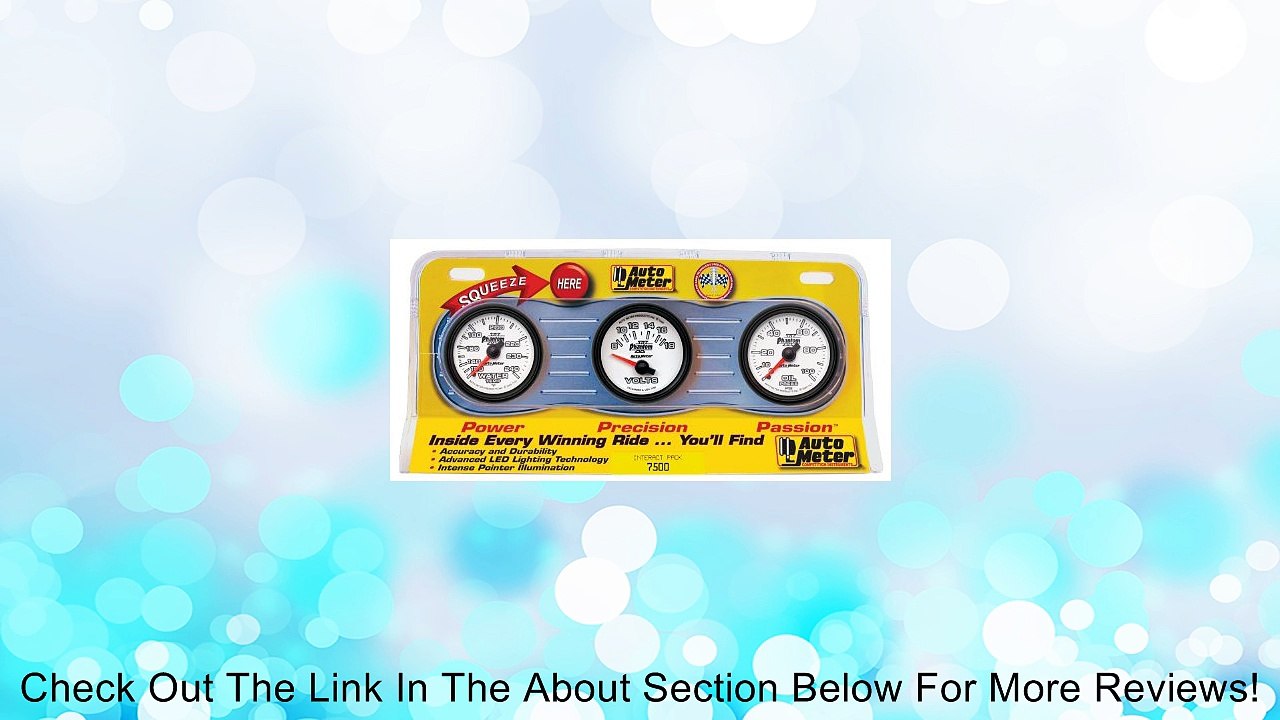 Auto Meter 7500 Phantom II 2-1/16" Oil/Water/Voltmeter Mechanical Three-Gauge Interact Pack Review