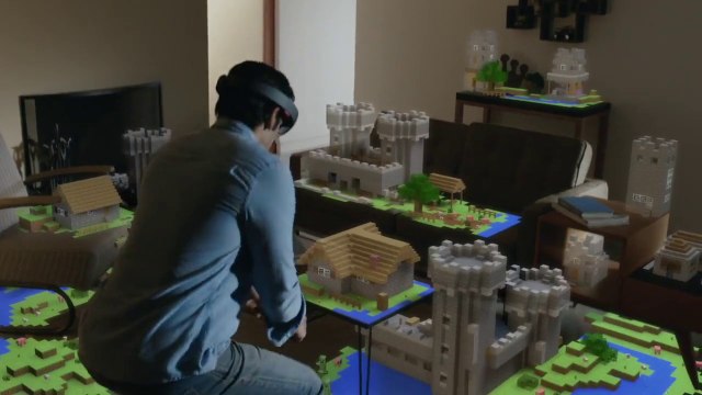 Minecraft avec Hololens, ça donne ça