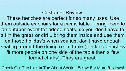 Palm Springs Portable Plastic 6' Folding BENCH WHITE - w/Steel Frame Review