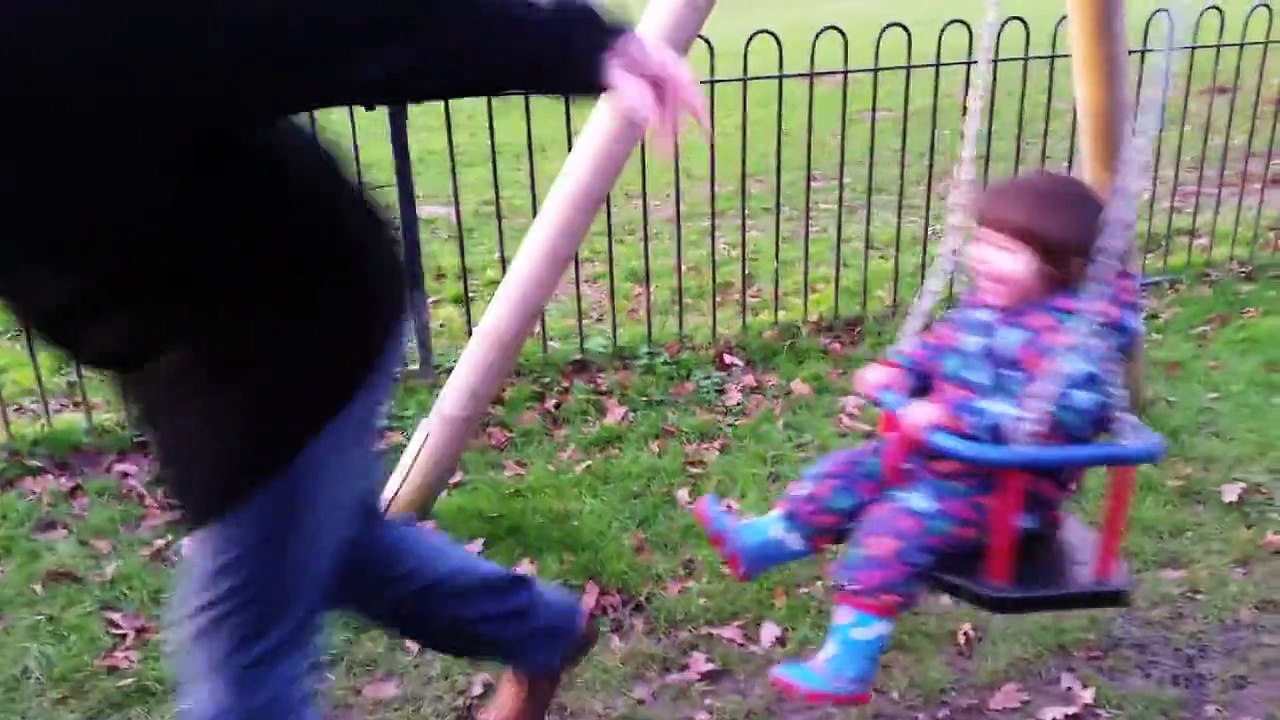Baby Laughs Hysterically as He Kicks Dad in the Backside