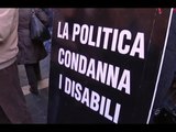 Napoli - Stop assistenza domiciliare, protestano genitori del Vesuviano -2- (21.01.15)