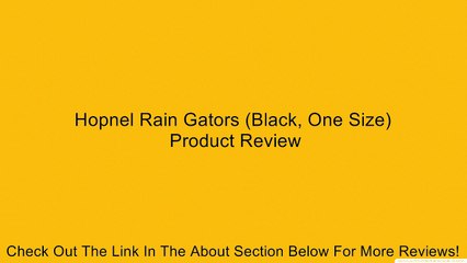 Hopnel Rain Gators (Black, One Size) Review