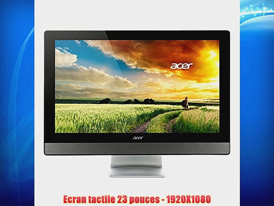 Acer Aspire Z3-615 Ordinateur de bureau Tout-en-un tactile 23 Noir (Intel Core i5 8 Go de RAM