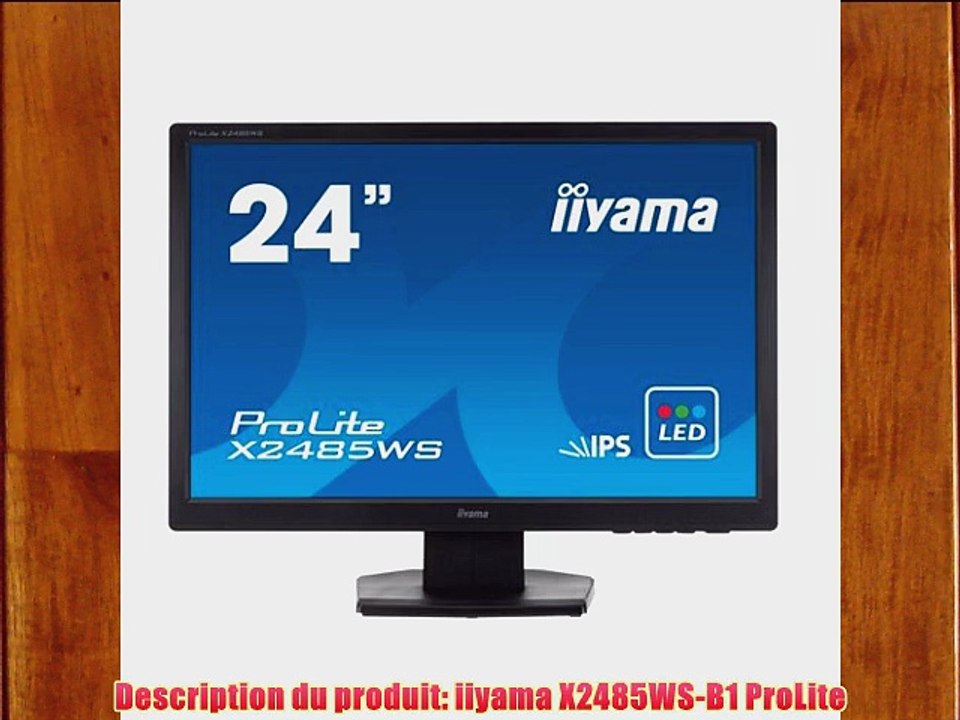 Iiyama X2485WS-B1 Ecran PC sans tuner LED 24'' 1920 x 1200 Noir