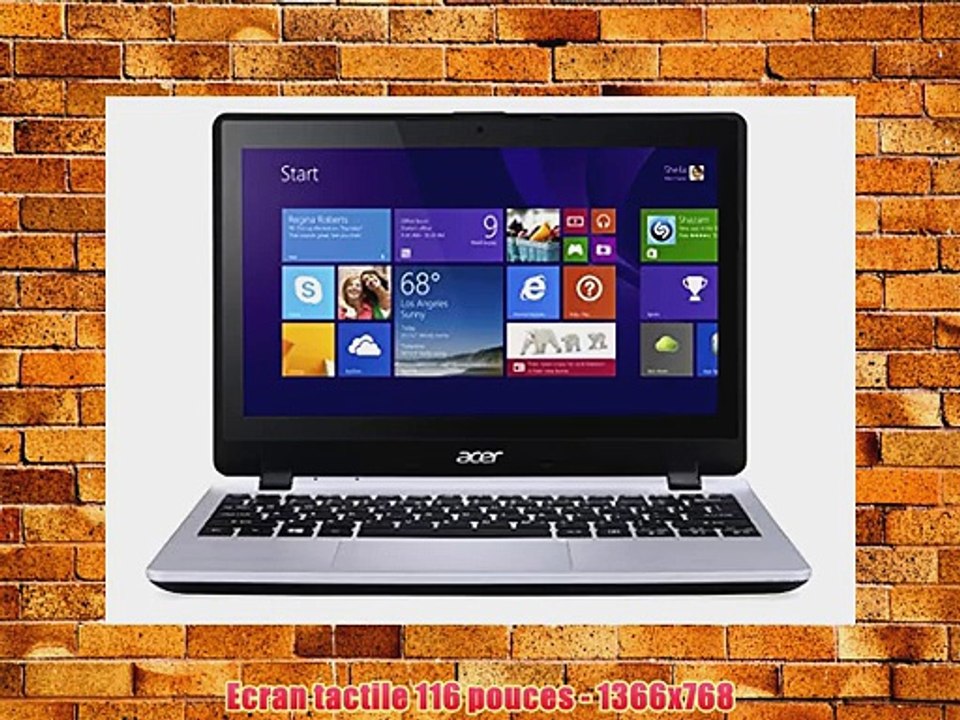 Acer Aspire V3-112P V3-112P-C2V5 PC Portable Tactile 116 Gris (Intel Celeron 4 Go de RAM Disque