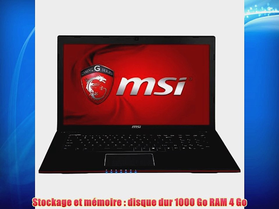 MSI GE70 2PC-207XFR (Apache) Ordinateur portable 17 (4318 cm) Intel Core i5 4200H 28 GHz 1000