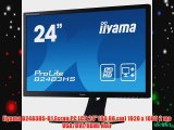 iiyama B2483HS-B1 Ecran PC LCD 24 (6096 cm) 1920 x 1080 2 ms VGA/DVI/HDMI Noir