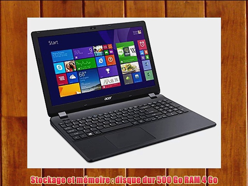 Acer Aspire ES1-512-C4FR PC Portable 156 Noir (Intel Celeron 4 Go de RAM Disque Dur 500 Go