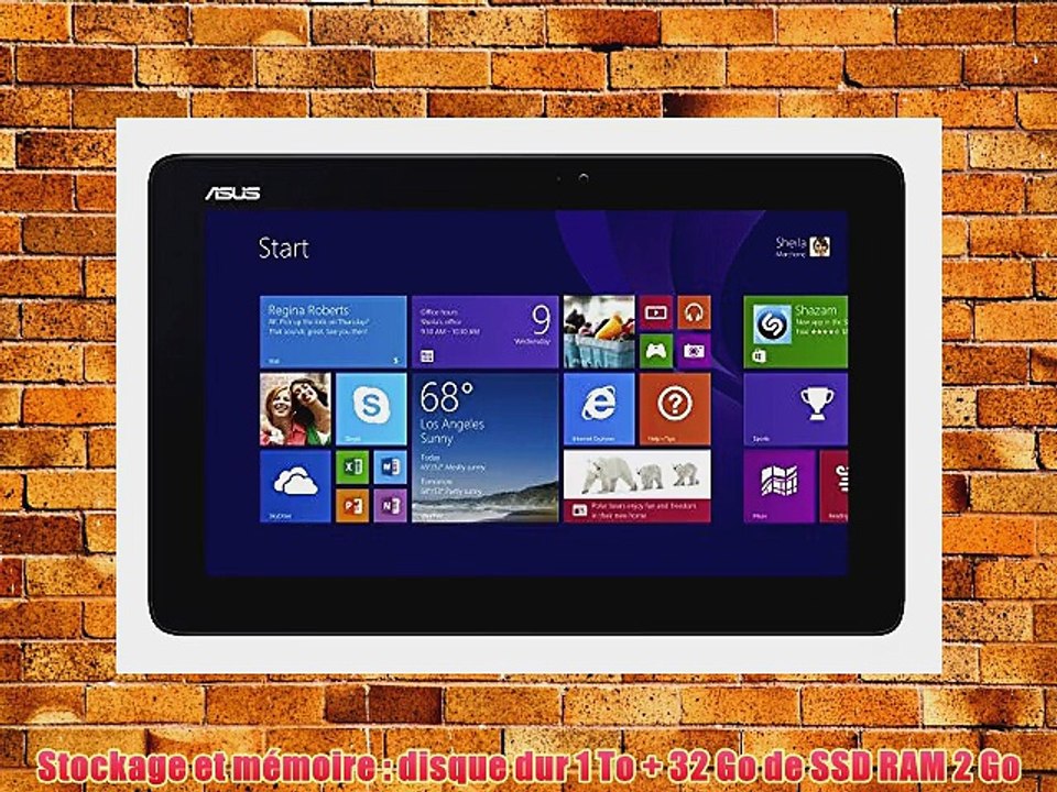 Asus Transformer Book T200TA-CP022H PC portable Hybride Tactile 116 Noir/Argent (Intel Atom