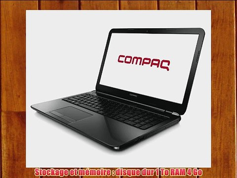 Compaq 15-A001SF Ordinateur Portable 15 Noir (Intel Pentium N3510 1 To 4 Go de RAM Intel HD