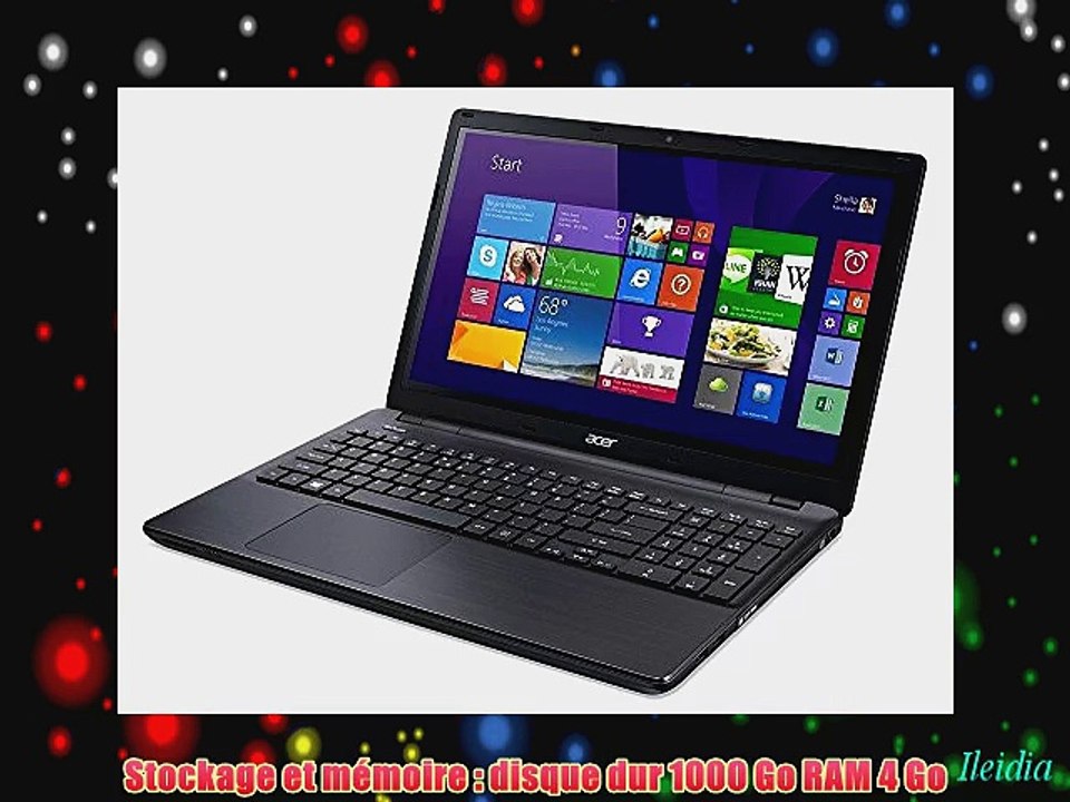 Acer E5-511P-C7HW PC portable 156 tactile Noir (Intel Celeron disque dur 1 To 4 Go de RAM Windows